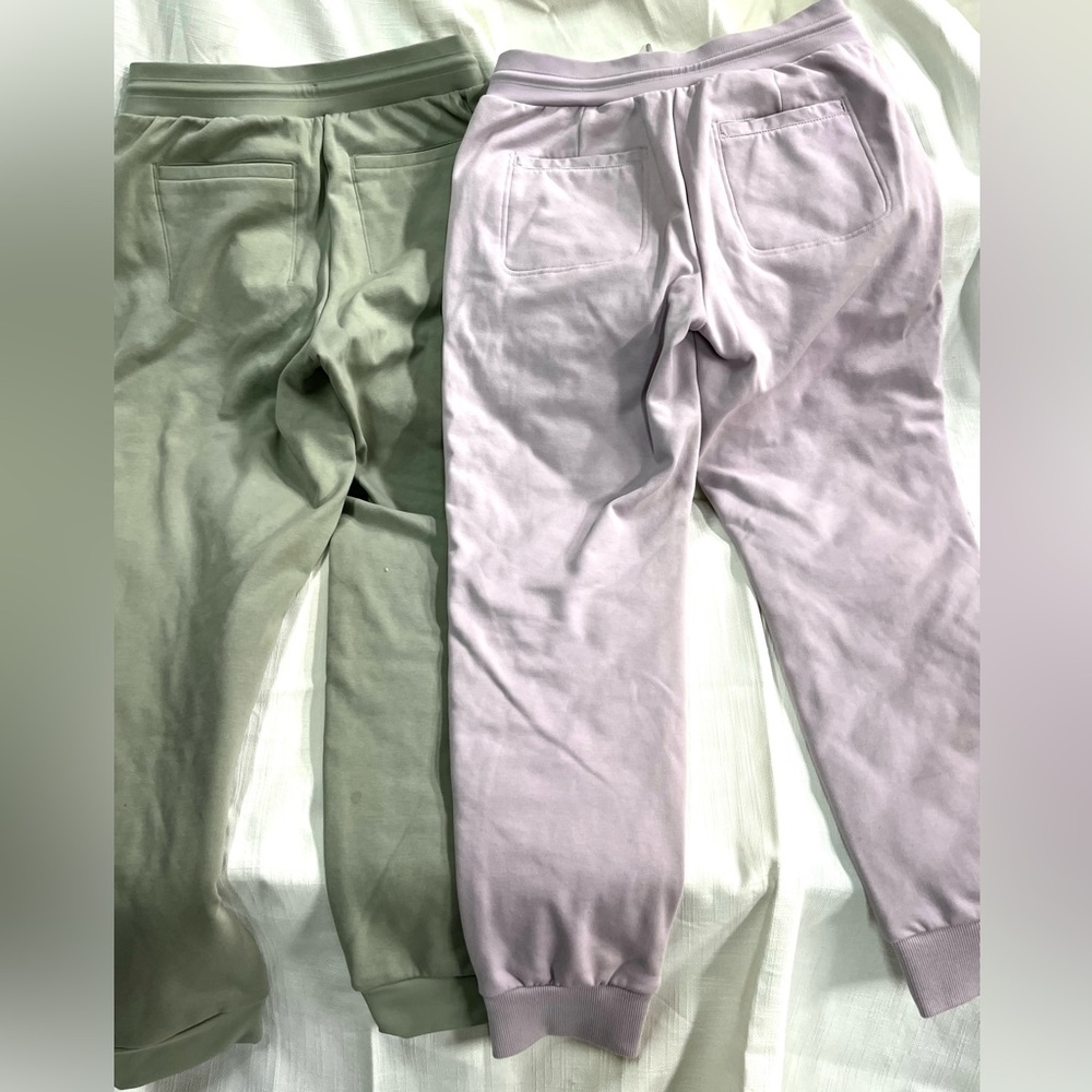 Athleta Quilted Joggers in Sage and Lilac - Picture 3 of 7